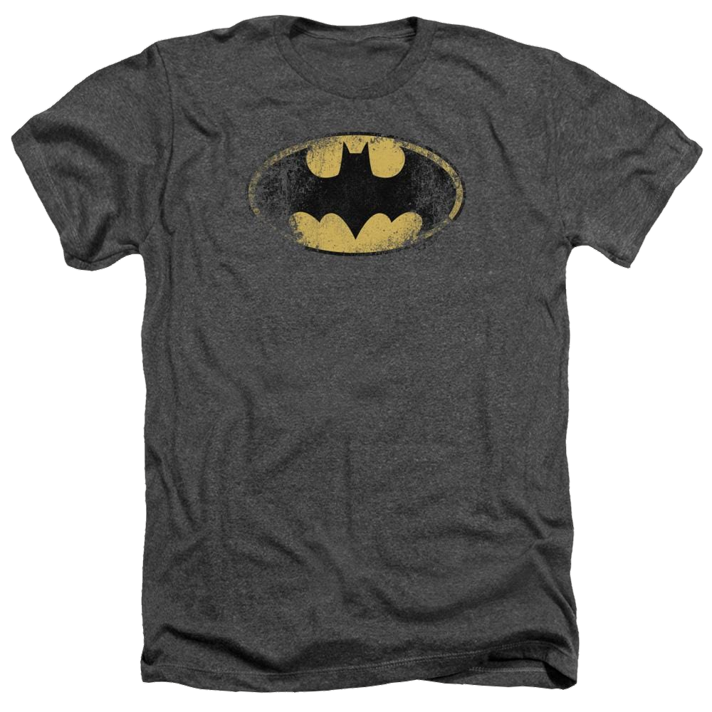 Batman Destroyed Logo - Men's Heather T-Shirt