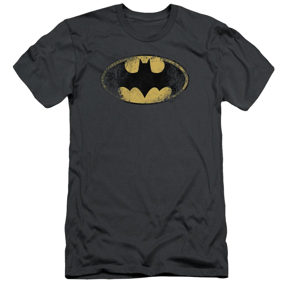 Batman Destroyed Logo - Men's Slim Fit T-Shirt