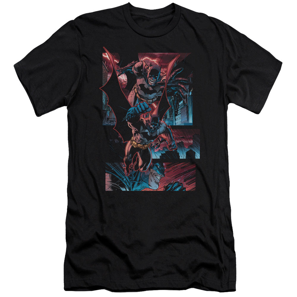 Batman Dark Knight Panels Slim Fit Mens T Shirt Black