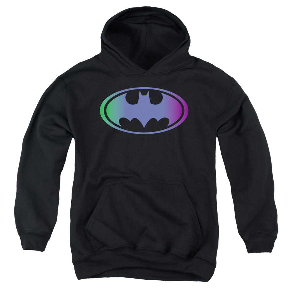Batman Gradient Bat Logo Kids Youth Hoodie Black