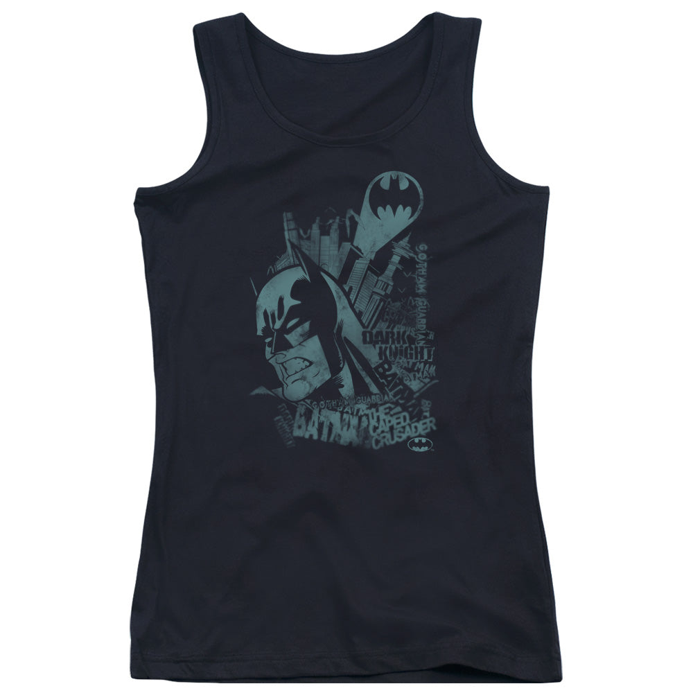 Batman Grited Teeth Womens Tank Top Shirt Black