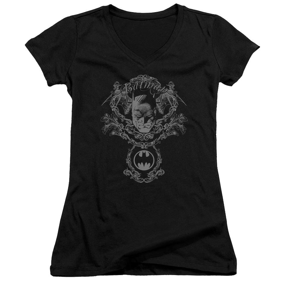Batman Dark Knight Heraldry - Juniors V-Neck T-Shirt