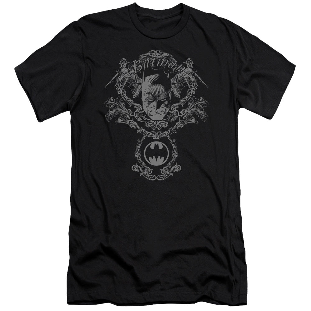 Batman Dark Knight Heraldry Slim Fit Mens T Shirt Black