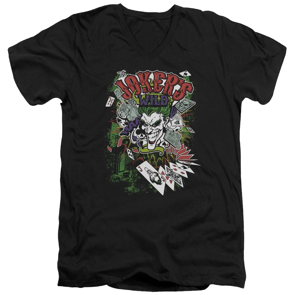 Batman Jokers Wild - Men's V-Neck T-Shirt