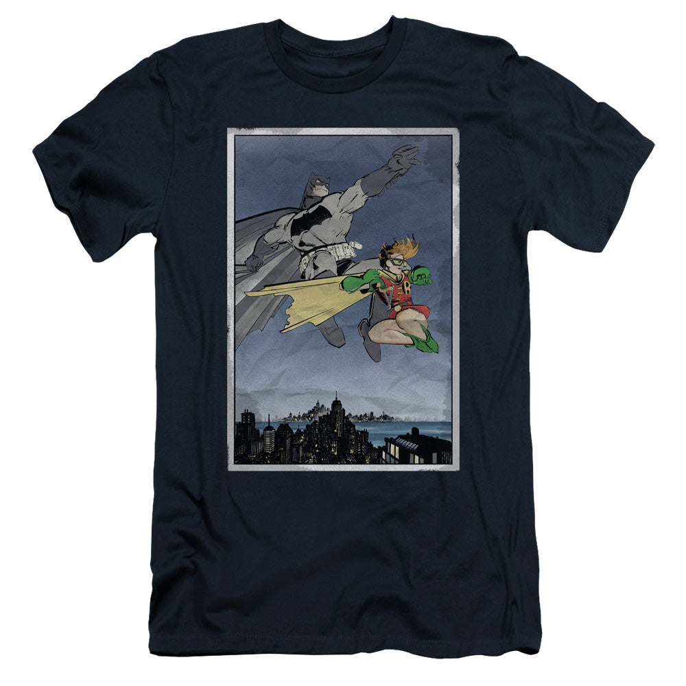 Batman Dkr Duo Slim Fit Mens T Shirt Navy Blue