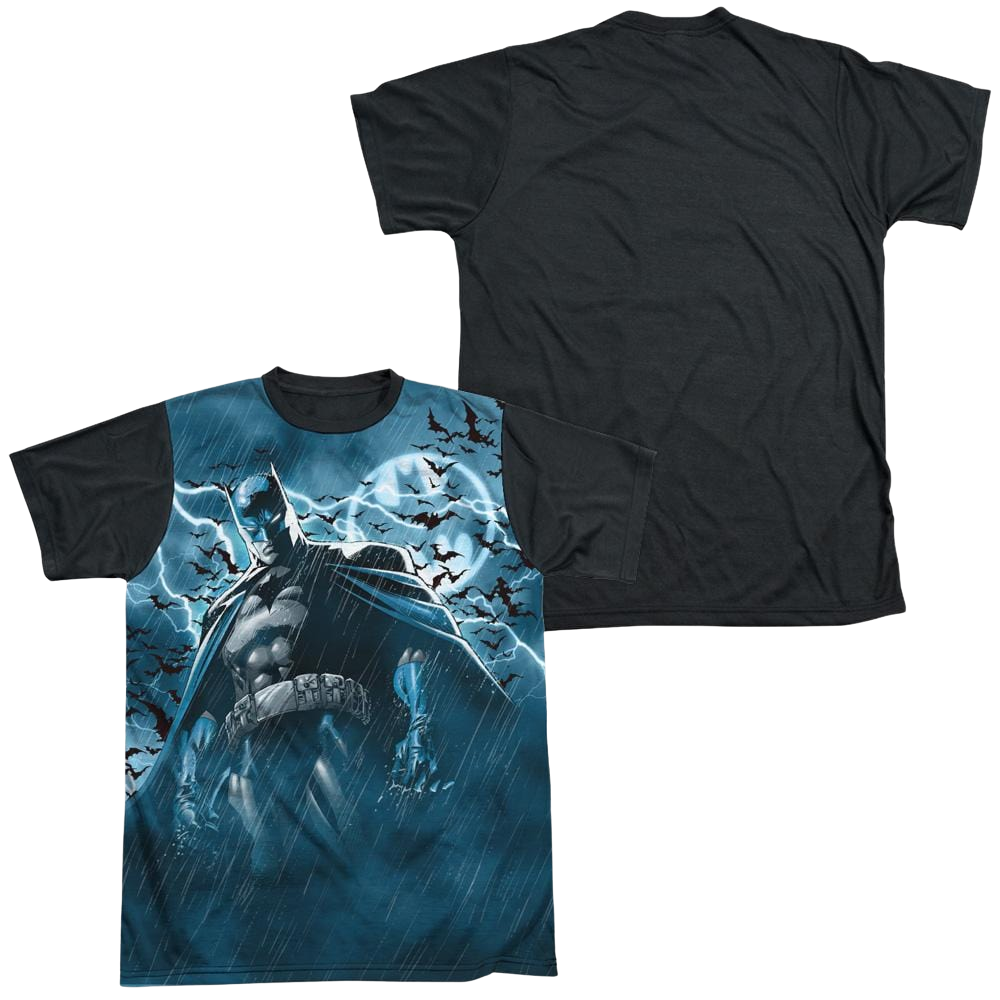 Batman Stormy Knight - Men's Black Back T-Shirt