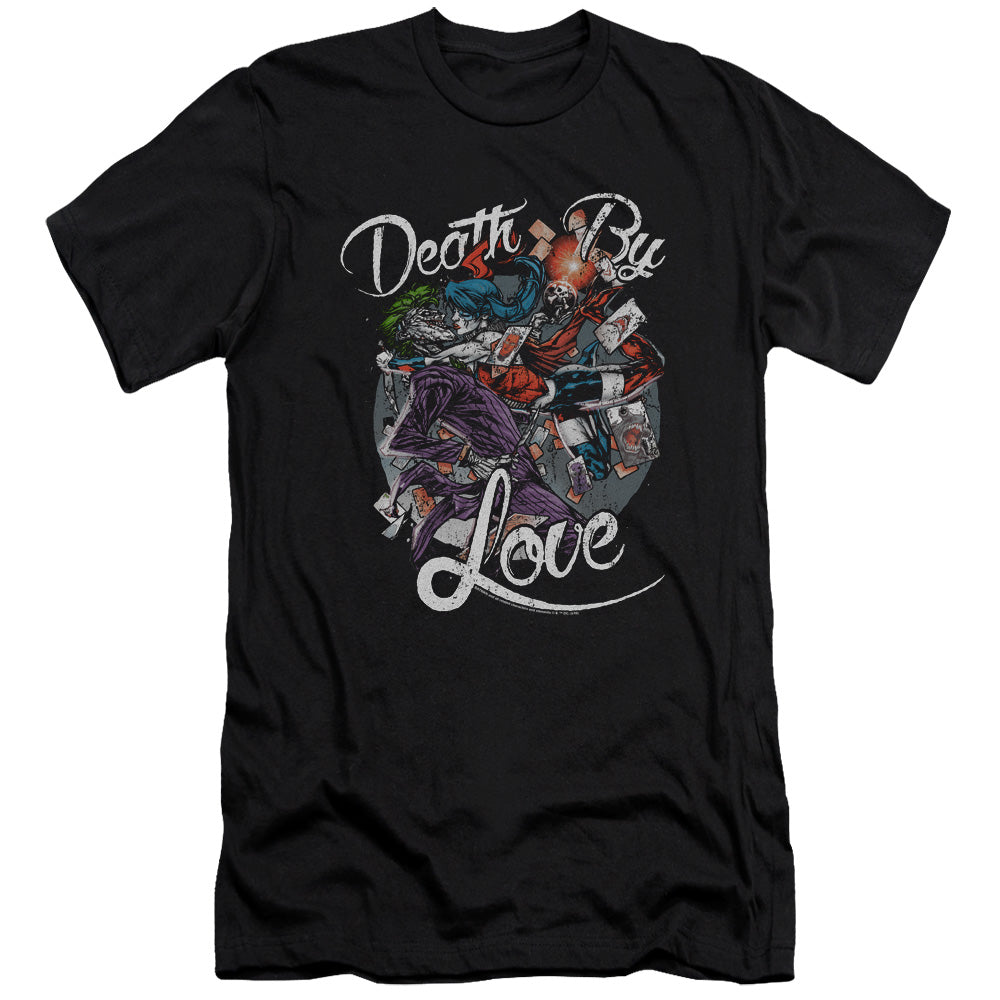 Batman Death By Love Premium Bella Canvas Slim Fit Mens T Shirt Black