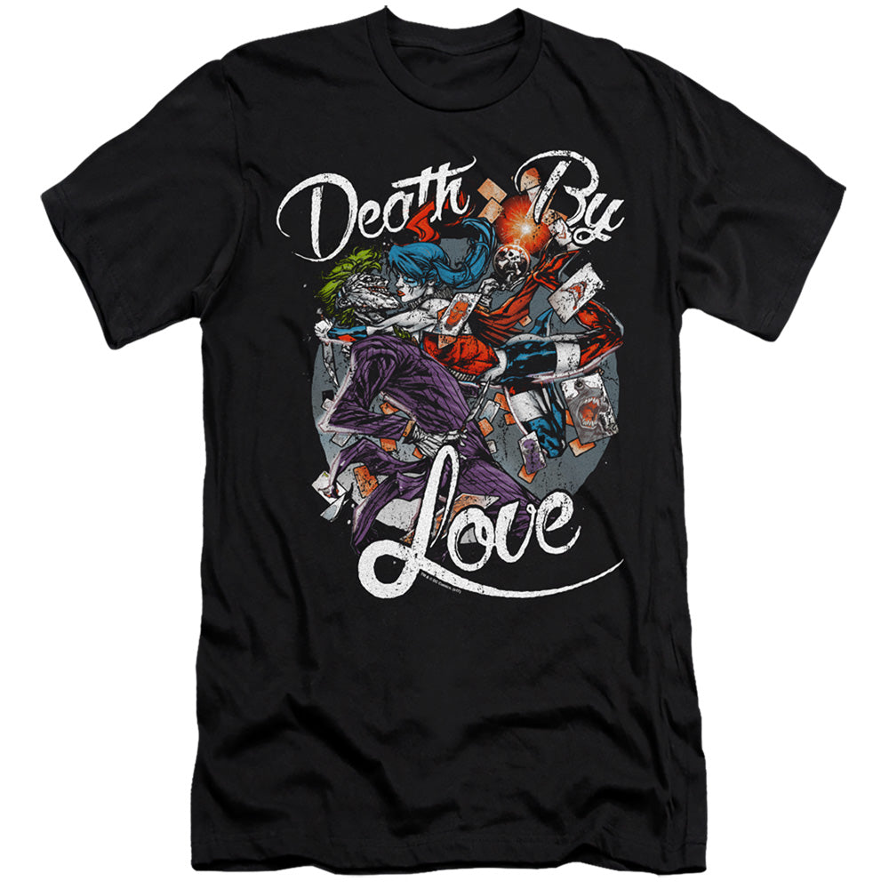 Batman Death By Love Slim Fit Mens T Shirt Black