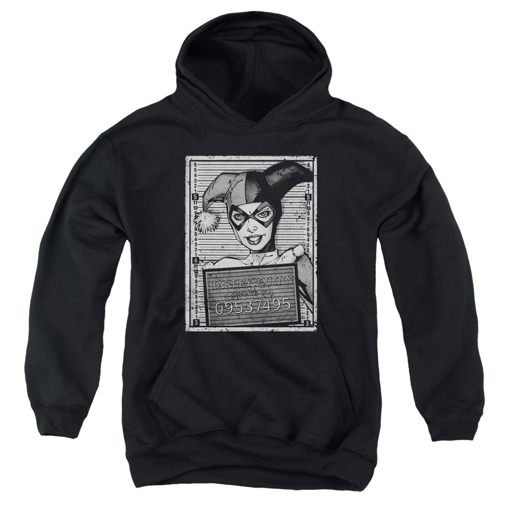 Batman Harley Inmate Kids Youth Hoodie Black