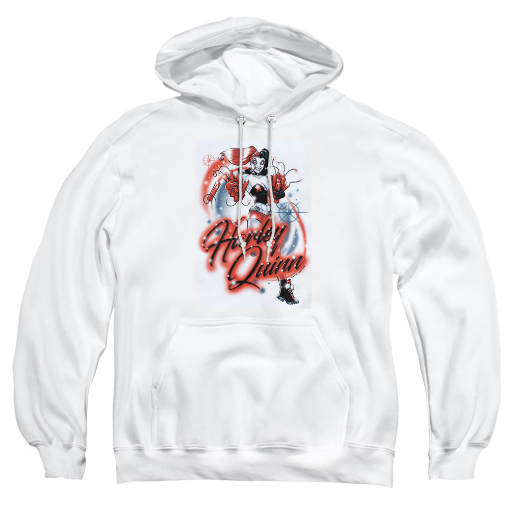 Batman Harley Airbrush Mens Hoodie White