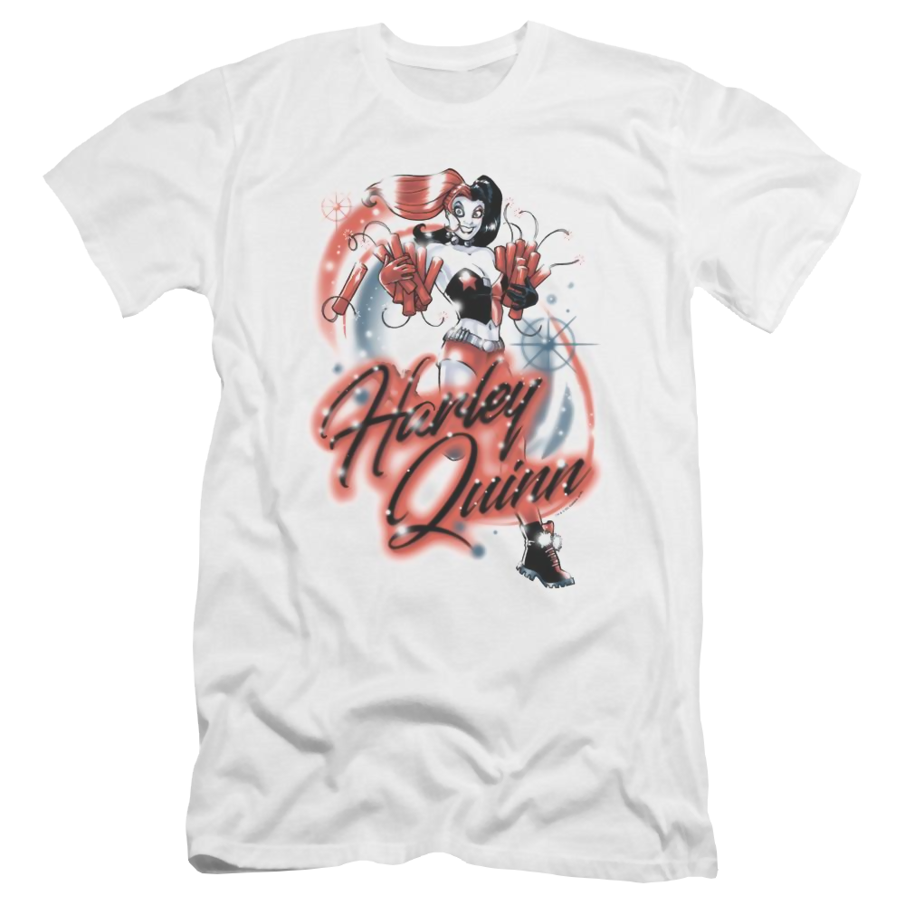 Batman Harley Airbrush - Men's Premium Slim Fit T-Shirt