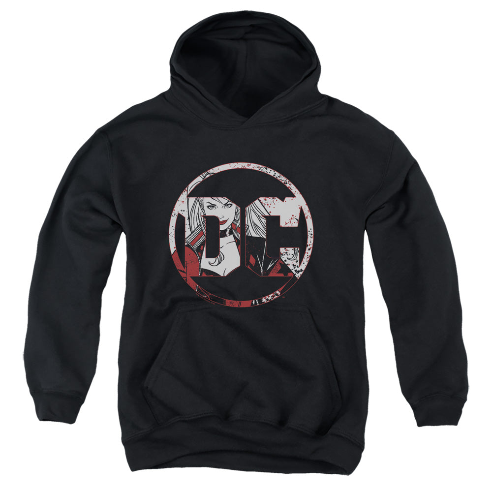 Batman Dc Logo Harley Kids Youth Hoodie Black
