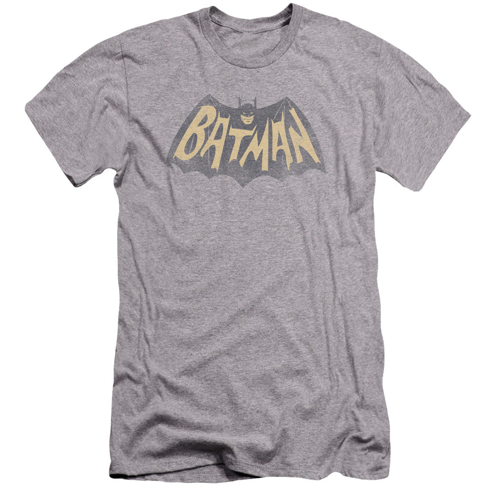 Batman Classic Tv Show Logo Premium Bella Canvas Slim Fit Mens T Shirt Athletic Heather