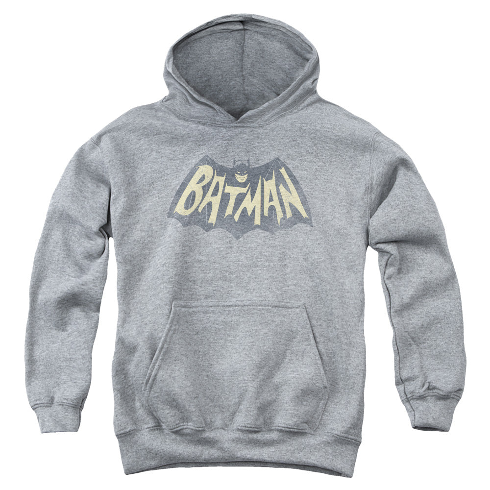 Batman Classic Tv Show Logo Kids Youth Hoodie Heather