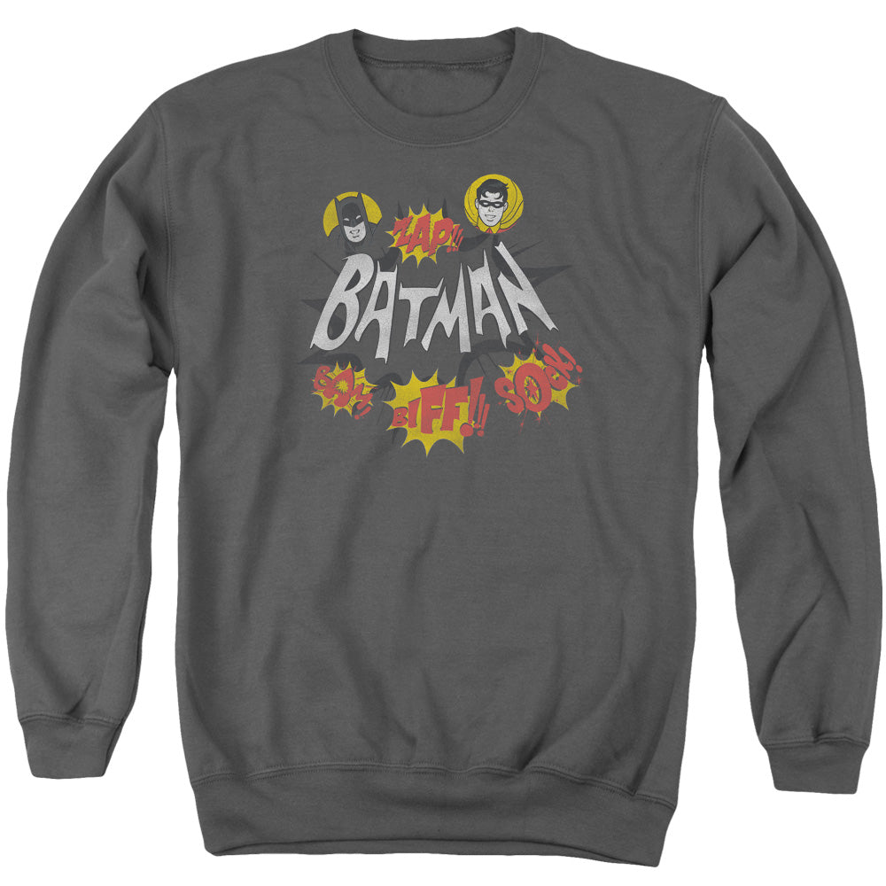 Batman Classic Tv Sound Effects Mens Crewneck Sweatshirt Charcoal