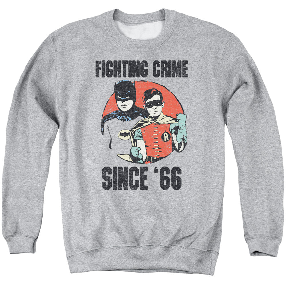 Batman Classic Tv Since 66 Mens Crewneck Sweatshirt Athletic Heather
