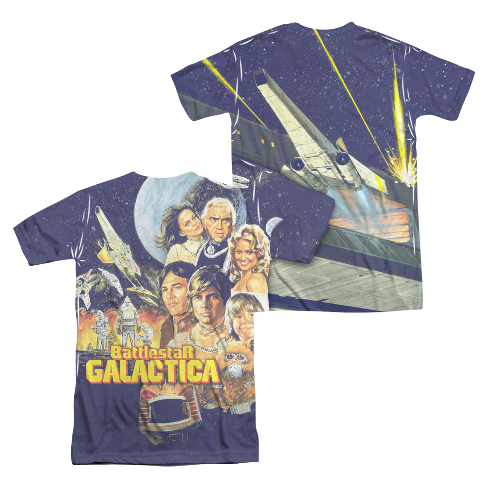 Battlestar Galactica (1978) Bsg(Classic) Vintage Poster (Front Back Print) - Men's All-Over Print T-Shirt