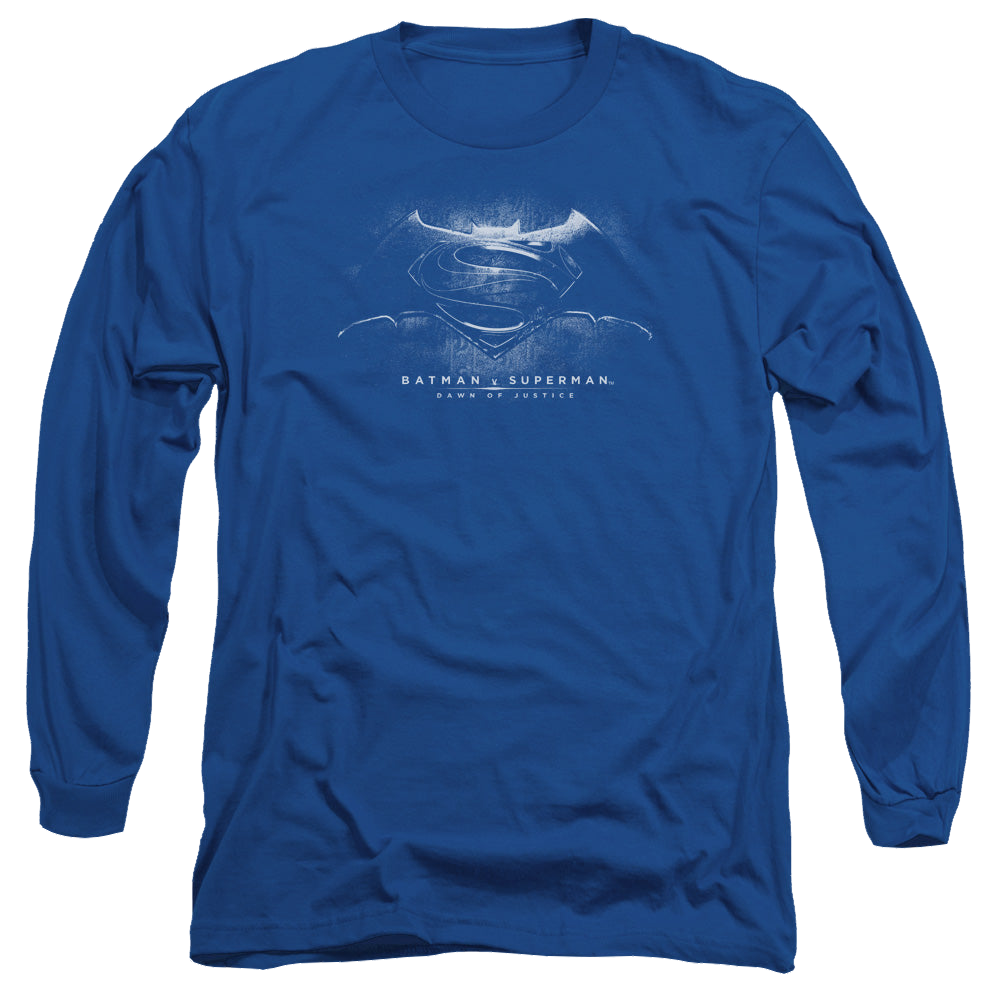 Batman v Superman Bw Logo - Men's Long Sleeve T-Shirt Style002