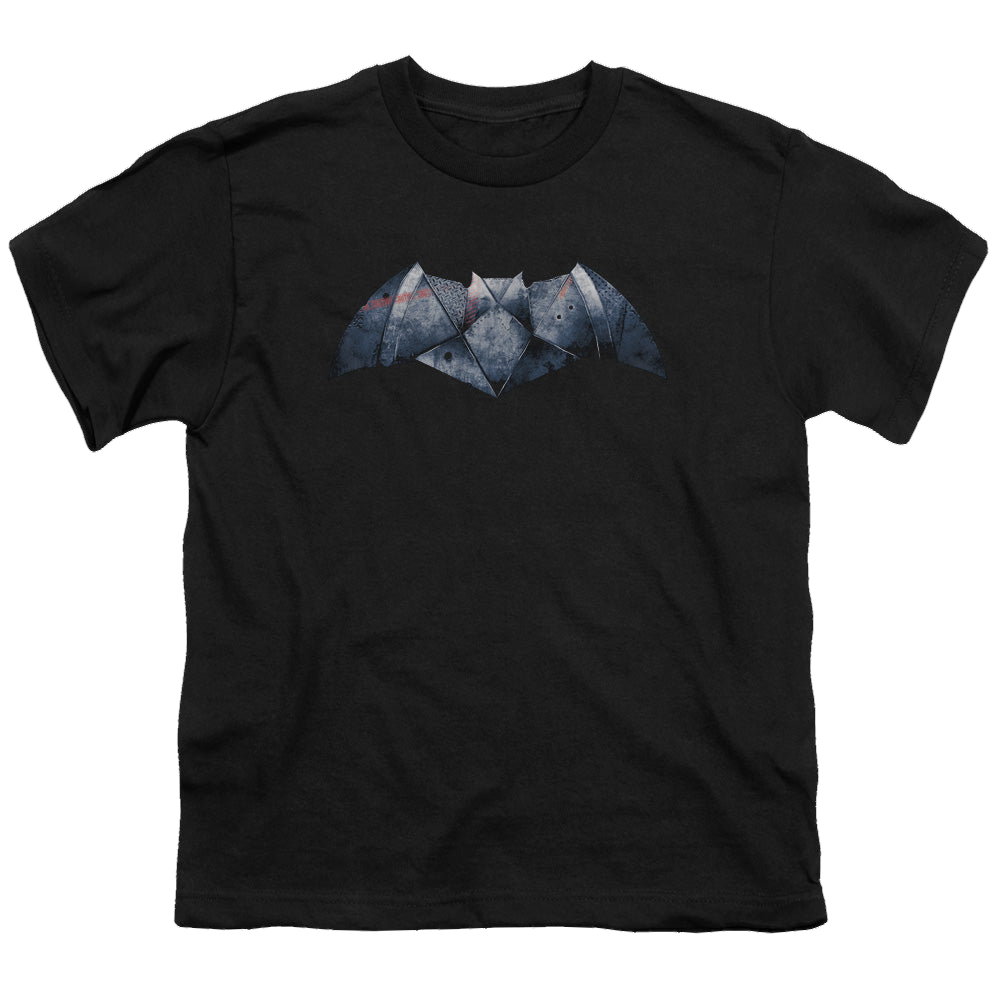 Batman v Superman Plated Bat Logo - Youth T-Shirt