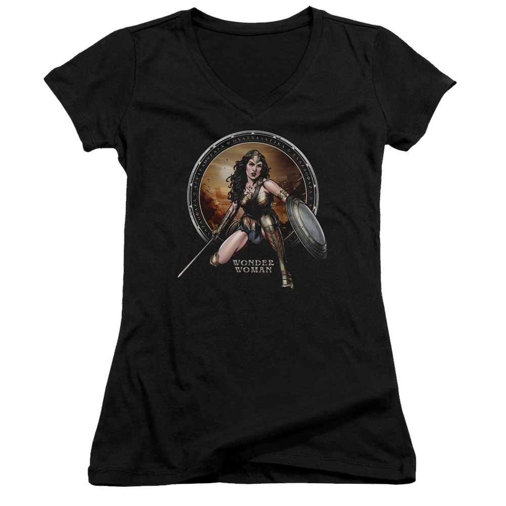 Batman v Superman Batlle Zone - Juniors V-Neck T-Shirt Style001