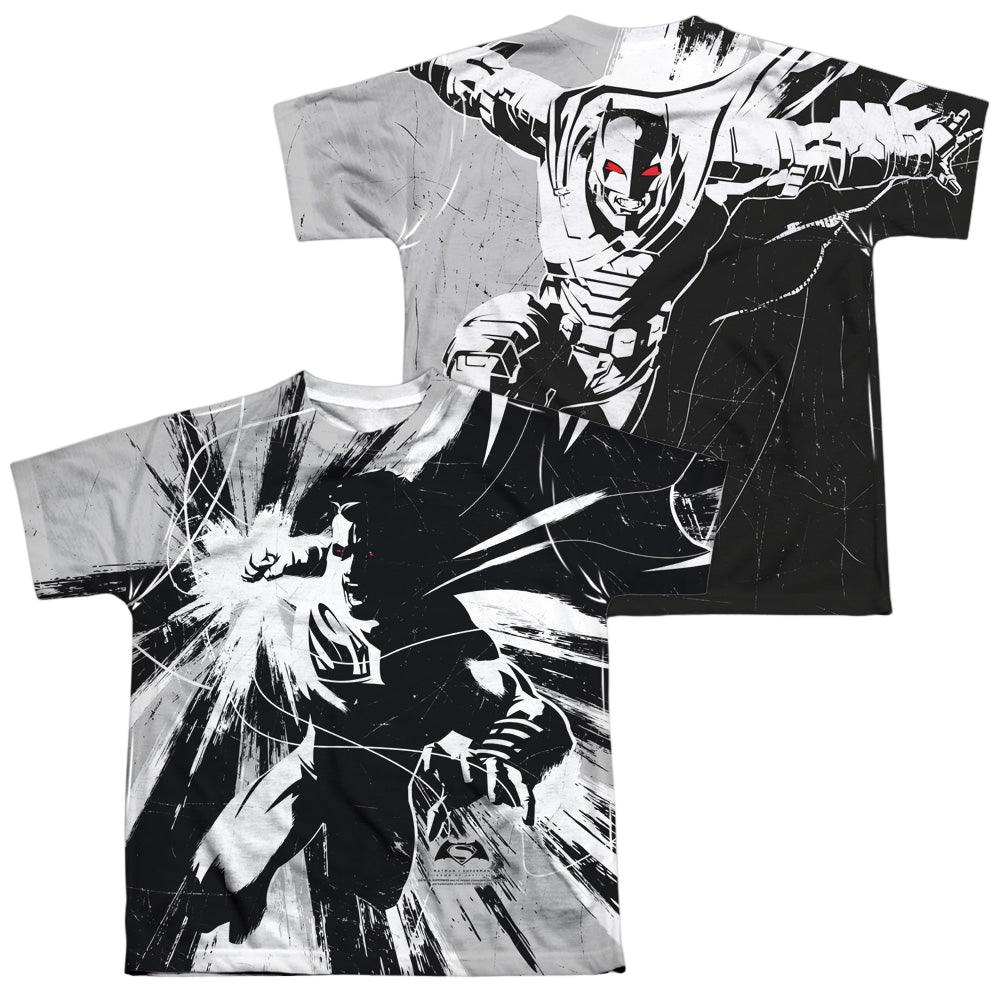 Batman v Superman Graphic Contrast (Front/Back Print) - Youth All-Over Print T-Shirt