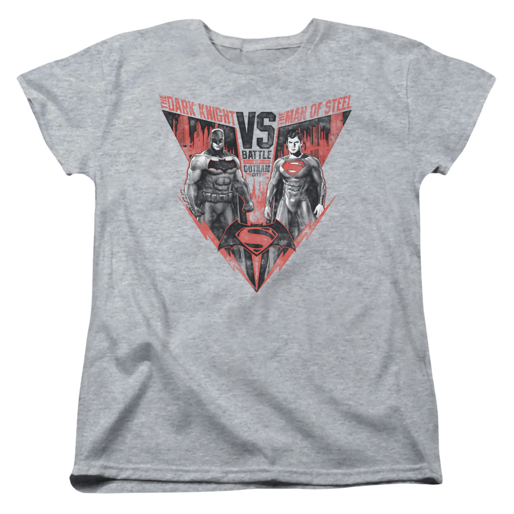 Batman v Superman Batlle For Gotham - Women's T-Shirt Style001