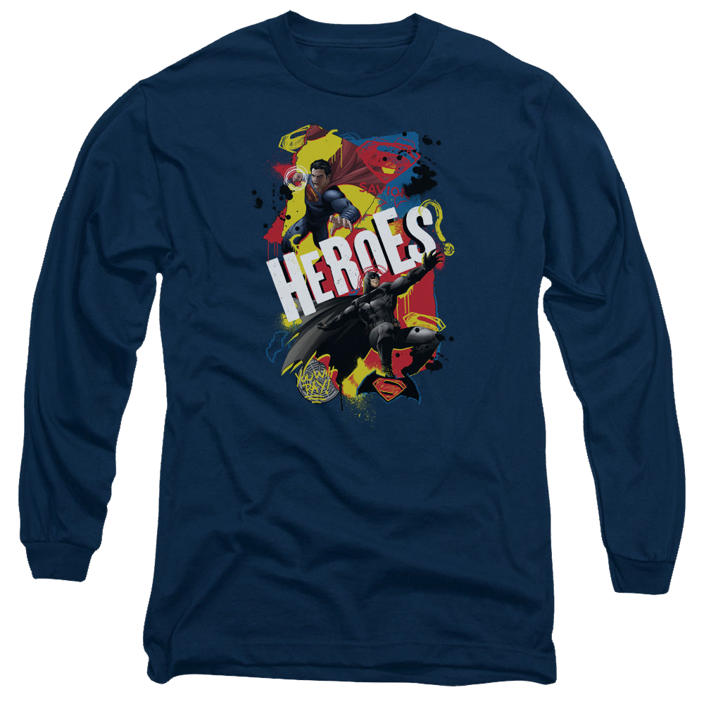 Batman v Superman Double Hero - Men's Long Sleeve T-Shirt