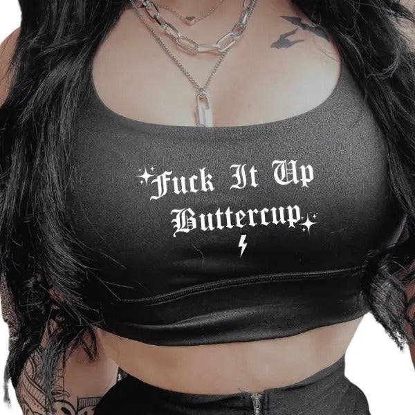 Black Cami Bralette with Your Choice of Graphic - Casual Cotton Scoop Neck Underwear for Women, No Padding Sports Bra Light Womenswear Comfortable