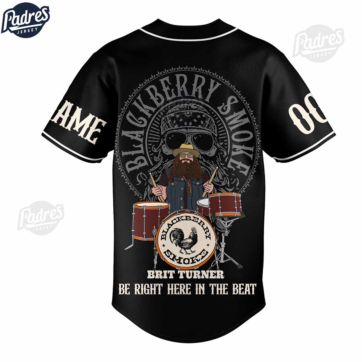 Blackberry Smoke Band Be Right Here Personalized Music Baseball Jersey Shirt - Padres Jersey Oasis: Elevate Your Baseball Style Game