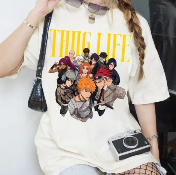 Bleachh Team Thugg Life Sweatshirt, Bleachh Sweatshirt, Jujutsuuuu Anjme Shirt Sweatshirt, Hoodie, Comfort Colors