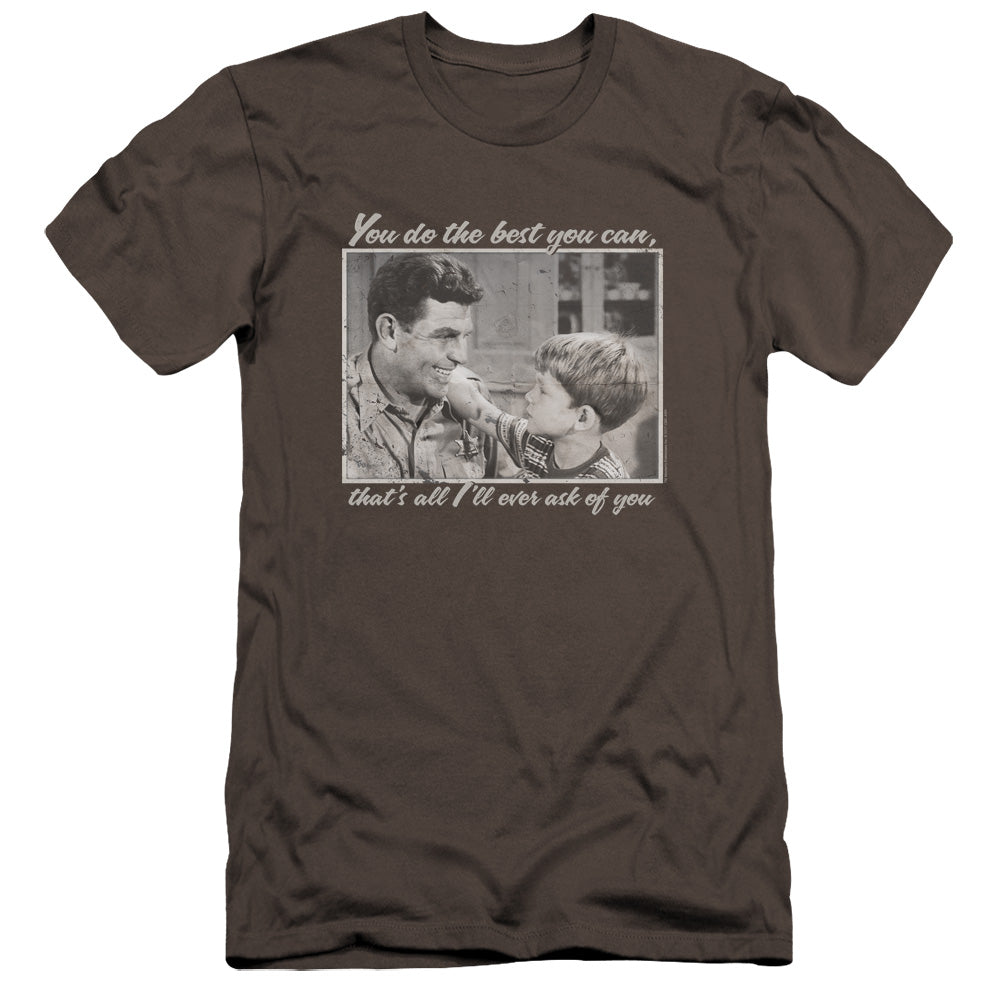 Andy Griffith Wise Words Premium Bella Canvas Slim Fit Mens T Shirt Charcoal