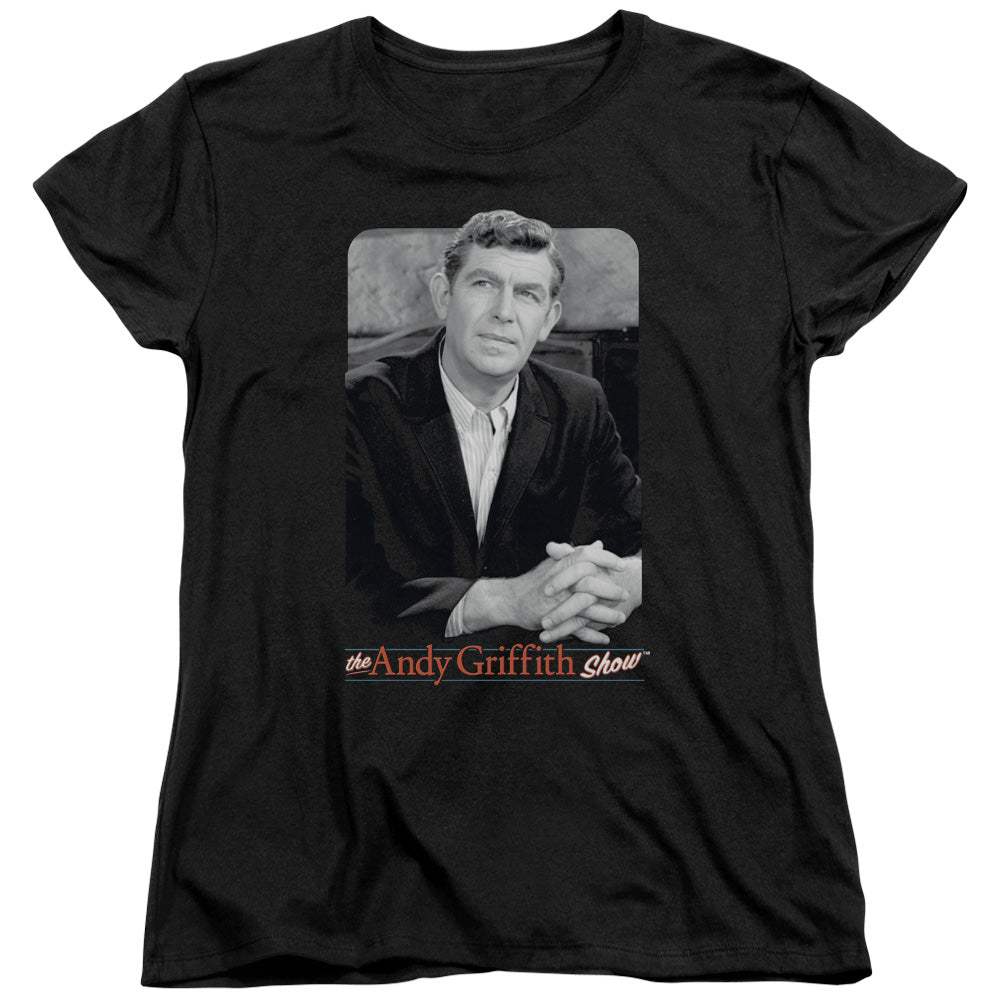 Andy Griffith Classic Andy Womens T Shirt Black