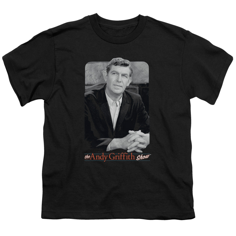 Andy Griffith Classic Andy Kids Youth T Shirt Black
