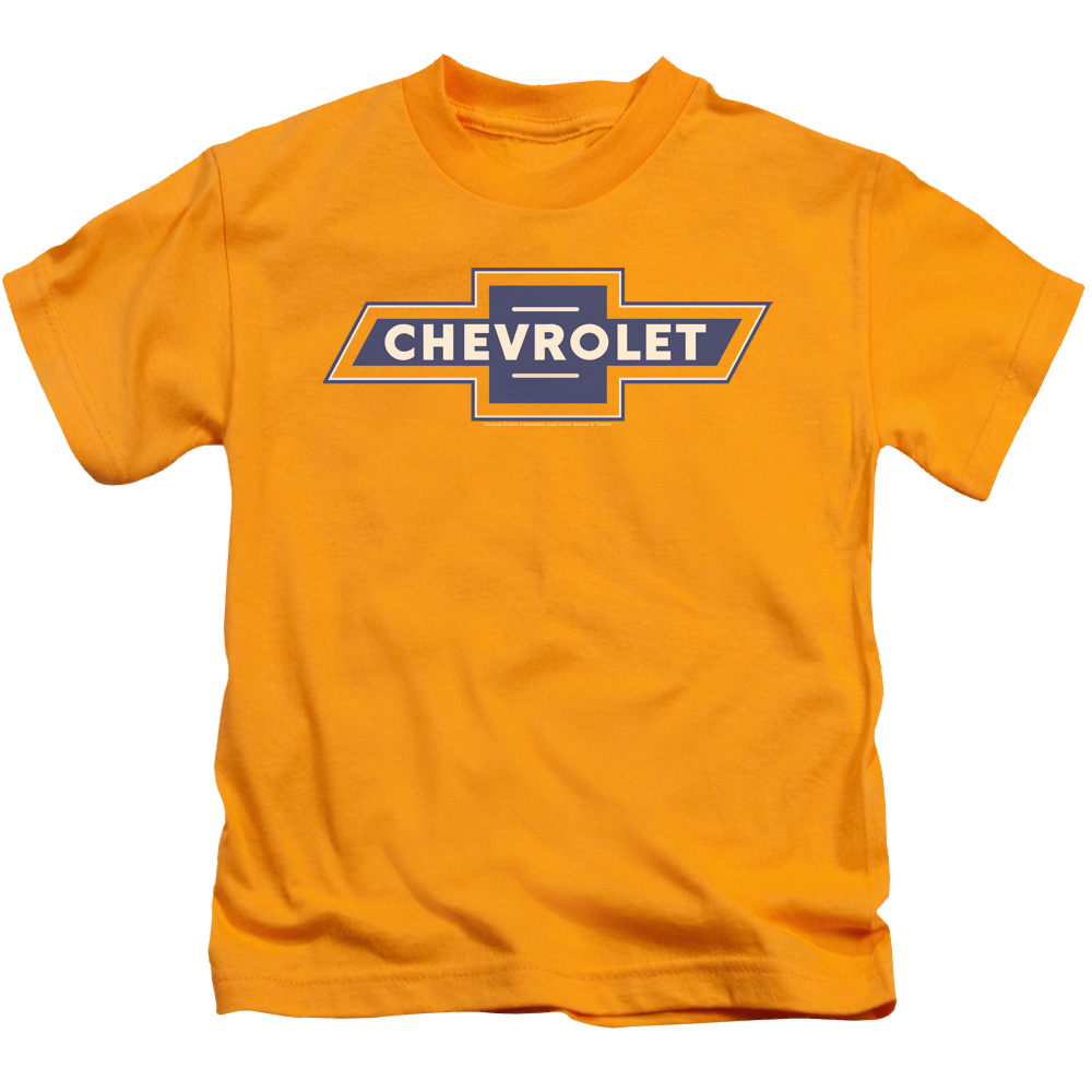 Chevrolet Blue And Gold Vintage Bowtie - Kid's T-Shirt (Ages 4-7)
