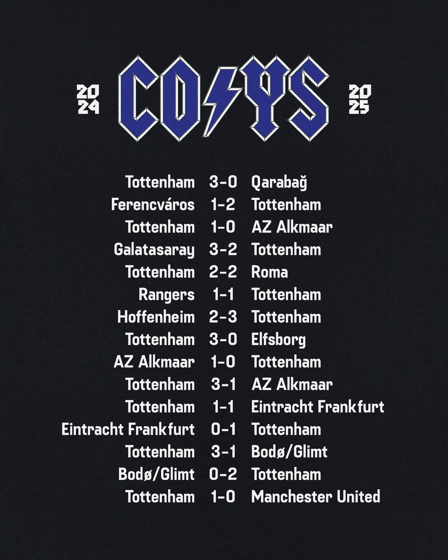 COYS European Tour 24-25 Tee