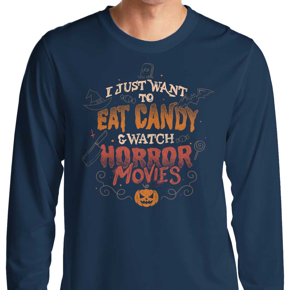 Candy and Horror Movies - Long Sleeve T-Shirt