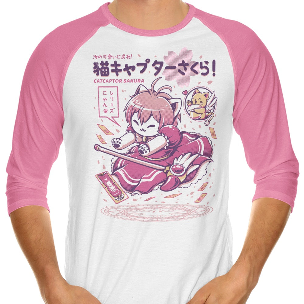 Catcaptor Sakura - 3/4 Sleeve Raglan T-Shirt