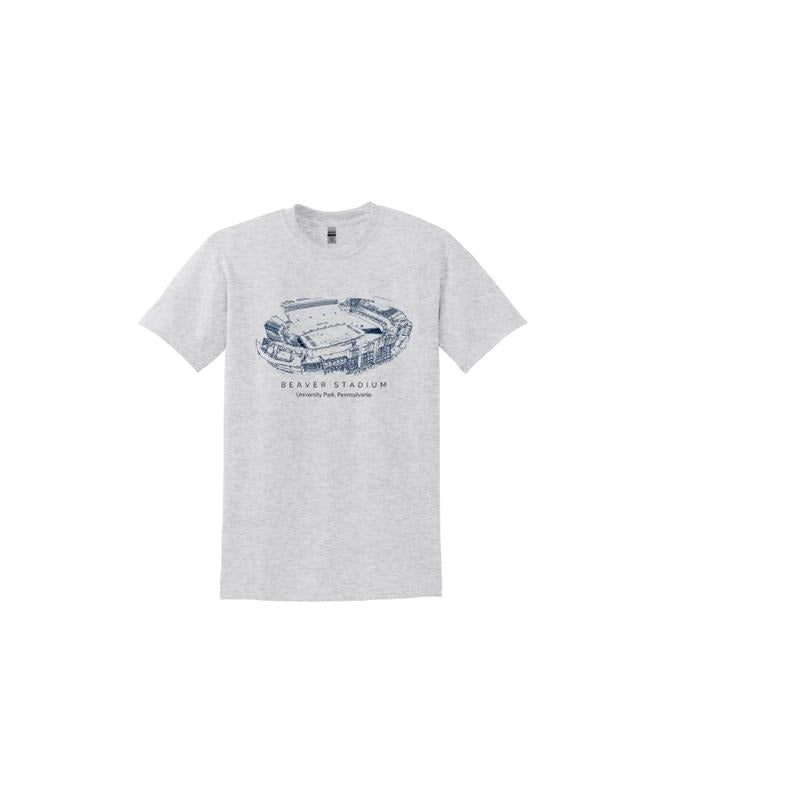 College Stadium T Shirt Gray