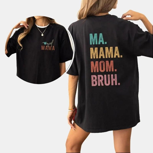 Comfort Colors Girl Mama Shirt, Girl Mom T-Shirt, Ma Mama Mom Bruh Shirt, Funny Mothers Day Shirt, Sarcastic Mom Shirt, Mommy Shirt, Mom Life Shirt Mama Gift, Mom Of Girls, Mom Women Top Comfortable Clothing Casual Womenswear Lady Tshirt