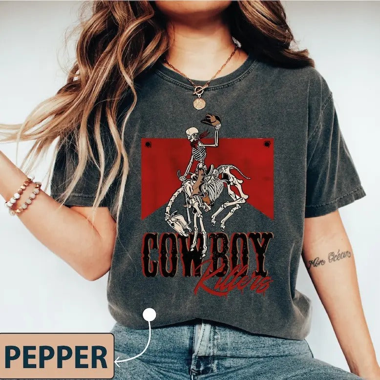 Cowboy Killer Shirt, Country Shirt, Western Tshirt, Southern Shirt, Country Girl Tee, Vintage Tee, Boho Shirt, Retro Shirt, Cowgirl T-shirt, sweater and Hoodie cotton