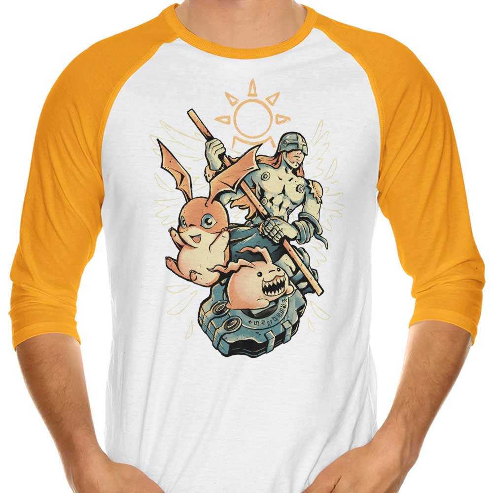 Digital Hamster Evolution - 3/4 Sleeve Raglan T-Shirt