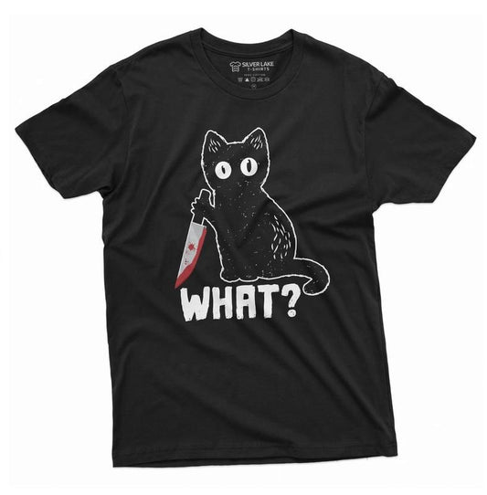 Funny Black Cat Shirt Cat T-Shirt Murderous Cat Tee Cat Lover Shirt Cat Lover Cat Mom Gift Halloween Gift Ideas