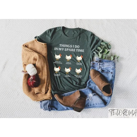 Funny Chicken Shirt, Chicken Girl Shirt, Chicken Mom T-Shirt, Farm Family T-Shirt, Farmer Dad Shirt, Crazy Chicken Lady Sweatshirt