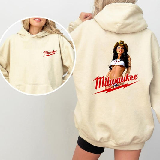 Funny Milwaukee 2-Sided Hoodie, Milwaukee Hoodie Bold & Cheeky for Men, Blue Collar Humor Shirt, Gift for Tool Lovers, Casual Streetwear, Heavyweight Cotton Hoodie, Gift For Him, For Her