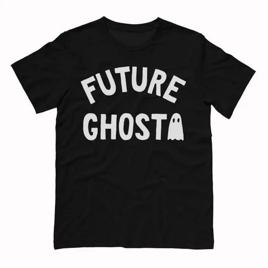 Future Ghost Black Unisex T-Shirt, Trendy Halloween Shirt, Festive, Funny Graphic Tee