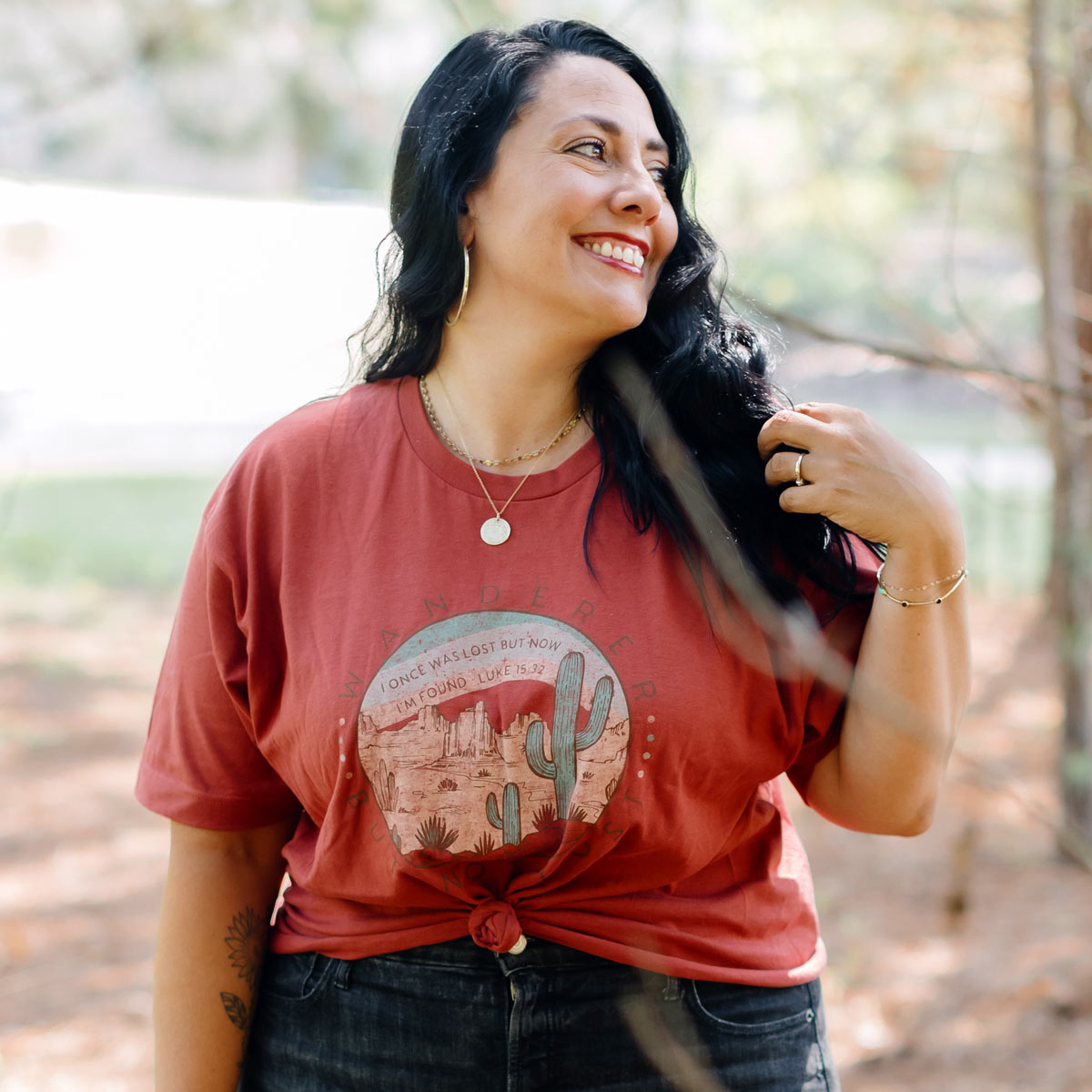 grace & truth Womens T-Shirt Wanderer Guided By Faith