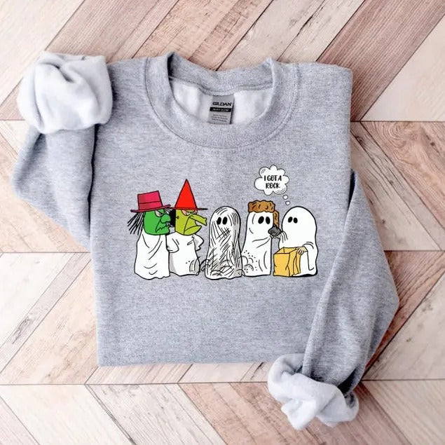 I Got A Rock Halloween Meme Sweatshirt, Funny Ghost Hoodie, Spooky Season Tshirt, Halloween Gift T-shirt, sweater and Hoodie