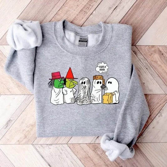 I Got A Rock Halloween Meme Sweatshirt, Funny Ghost Hoodie, Spooky Season Tshirt, Halloween Gift  T-shirt, sweater and Hoodie