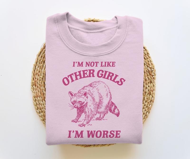 I'm Not Like Other Girls, Funny Sweatshirt, Raccoon Crewneck, Trash Panda T-shirt, sweater and Hoodie