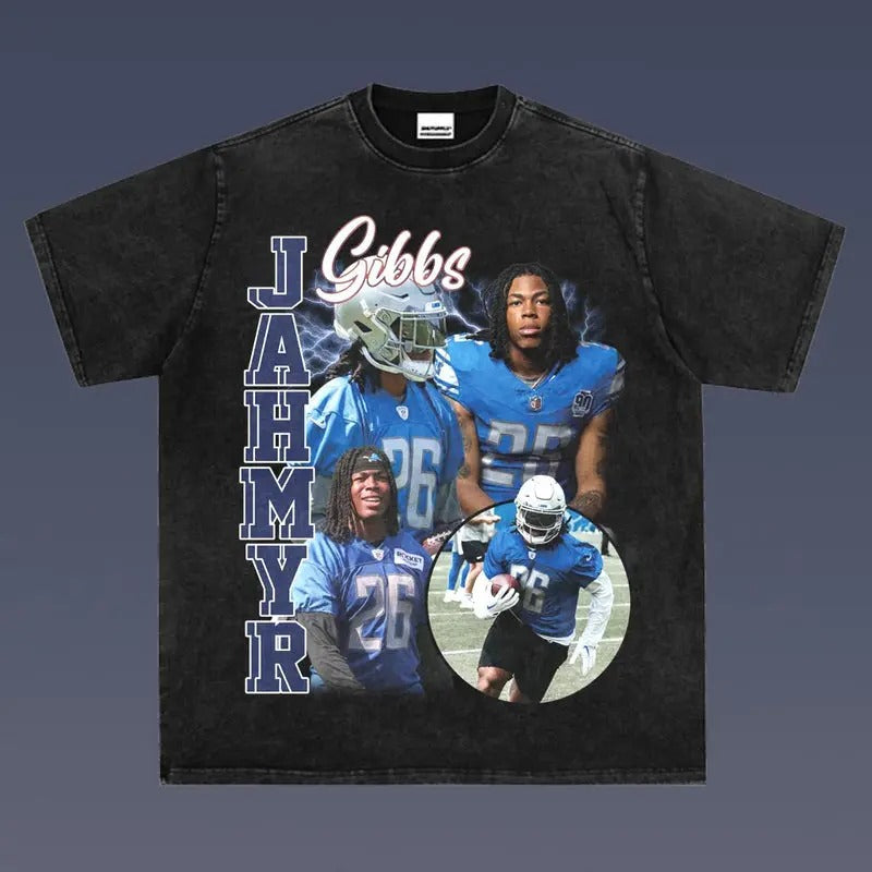 Jahmyr Gibbs 1.0 VINTAGE TEE | AMERICAN FOOTBALL | GIFT FOR FAN